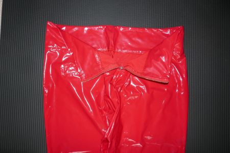 SeXy Lack-Hose rot mit Rücks. RV Gr.48