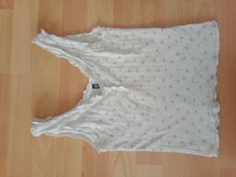 Chicorée crop Top Tanktop floral Blumen Trägershirt XS - S