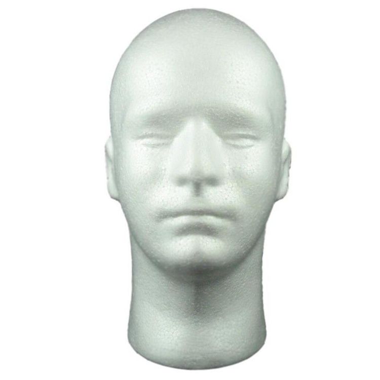 DOPBENT Mannequin Kopf Aus PVC – Ideal Für Perücken, Hüte & Brillen | Schwarz, 30 Cm Hoch, 50 Cm Umfang