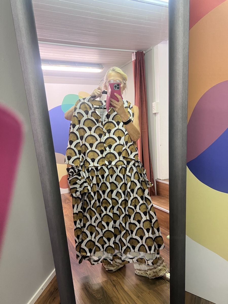 Vestiti: Kleid Glungoo Ginkoblättermuster Grösse: One Size – Nuovo e nell'imballaggio originale da Burgdorf venduto da puppennetz 5