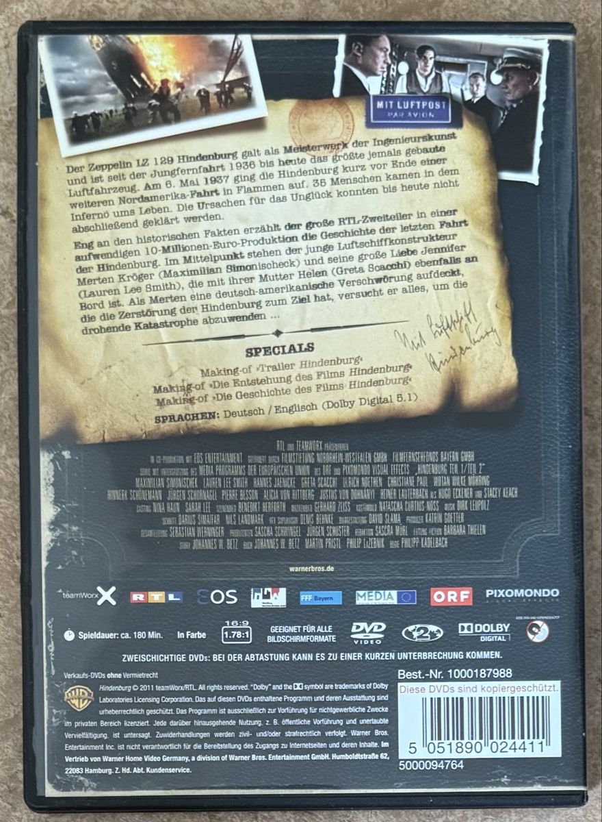 Alle DVDs: HINDENBURG  – Neu (gemäss Beschreibung) aus Dietikon von AndreaSch01 1