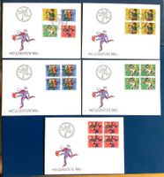 1990 - Pro Juventute  FDC im Viererblöcke + FDC