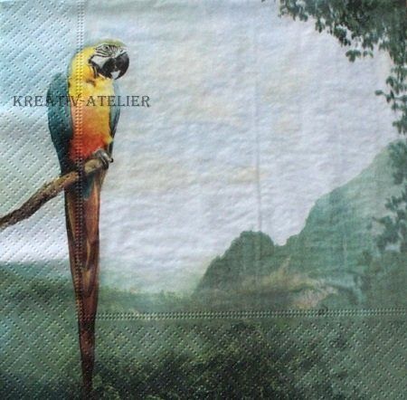Tovaglioli: Serviette parrot (1278) 2Stk. – Nuovo (secondo la descrizione) da Schlatt TG venduto da kreativ-atelier