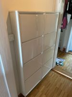 Schuhschrank weiss Metall Kippschrank Wandgestell