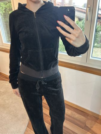 vintage juicy couture trackjacket black with backprint 