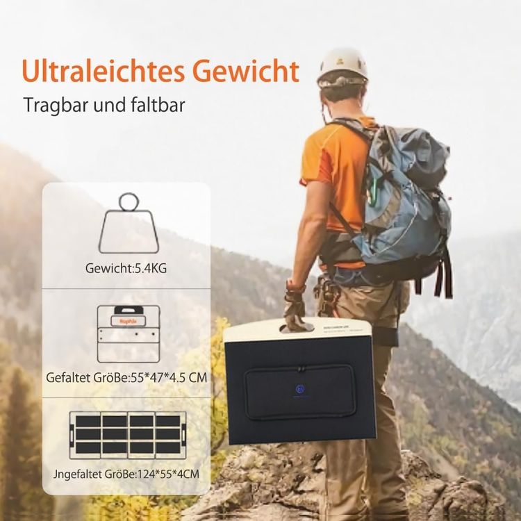 Dispositivi a energia solare: Faltbares Solarpanel 100 W – ETFE IP65 MC4 Camping Adapter – Nuovo e nell'imballaggio originale da Hundwil venduto da pac_6jh8 4