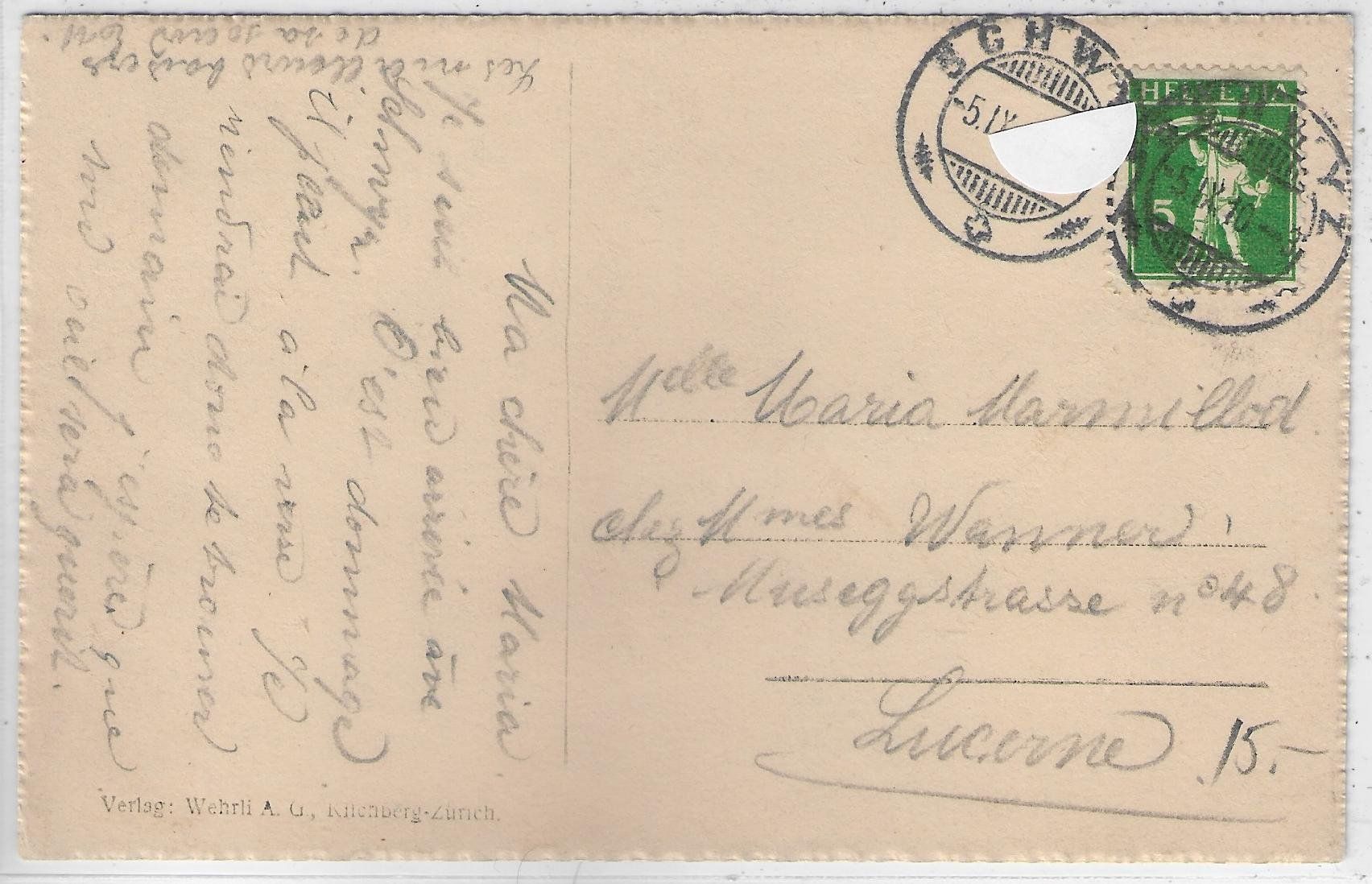 Ansichtskarten: Bei Luzern Dampfer 1910 – Gebraucht aus Ettingen von Kartenplanet 1