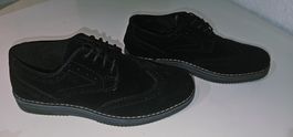 StylishBlack Suede Dress Shoes - Laufer 38