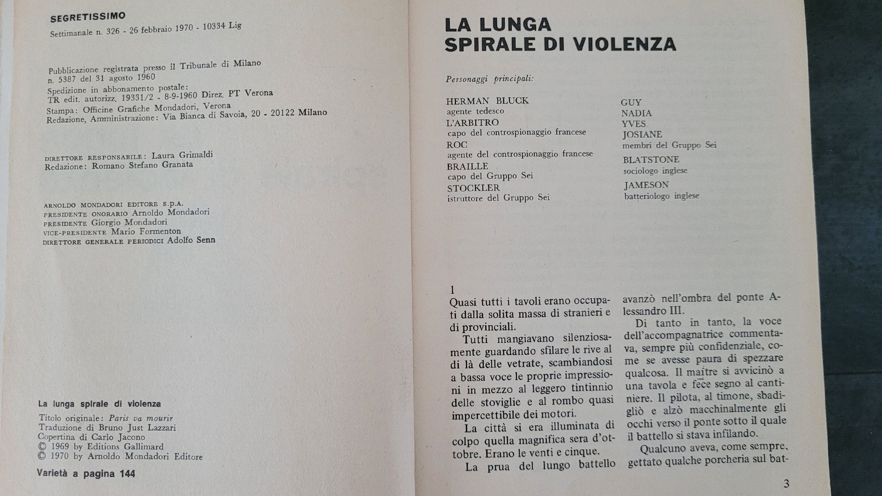 Libri: Gialli - Segretissimo anni 60/70 – Usato da Suhr venduto da Fritz28 2