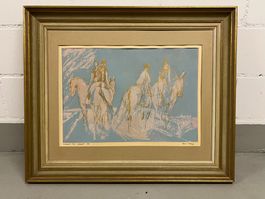 Litografie Pferde (1985) Grösse 60 x 50 cm