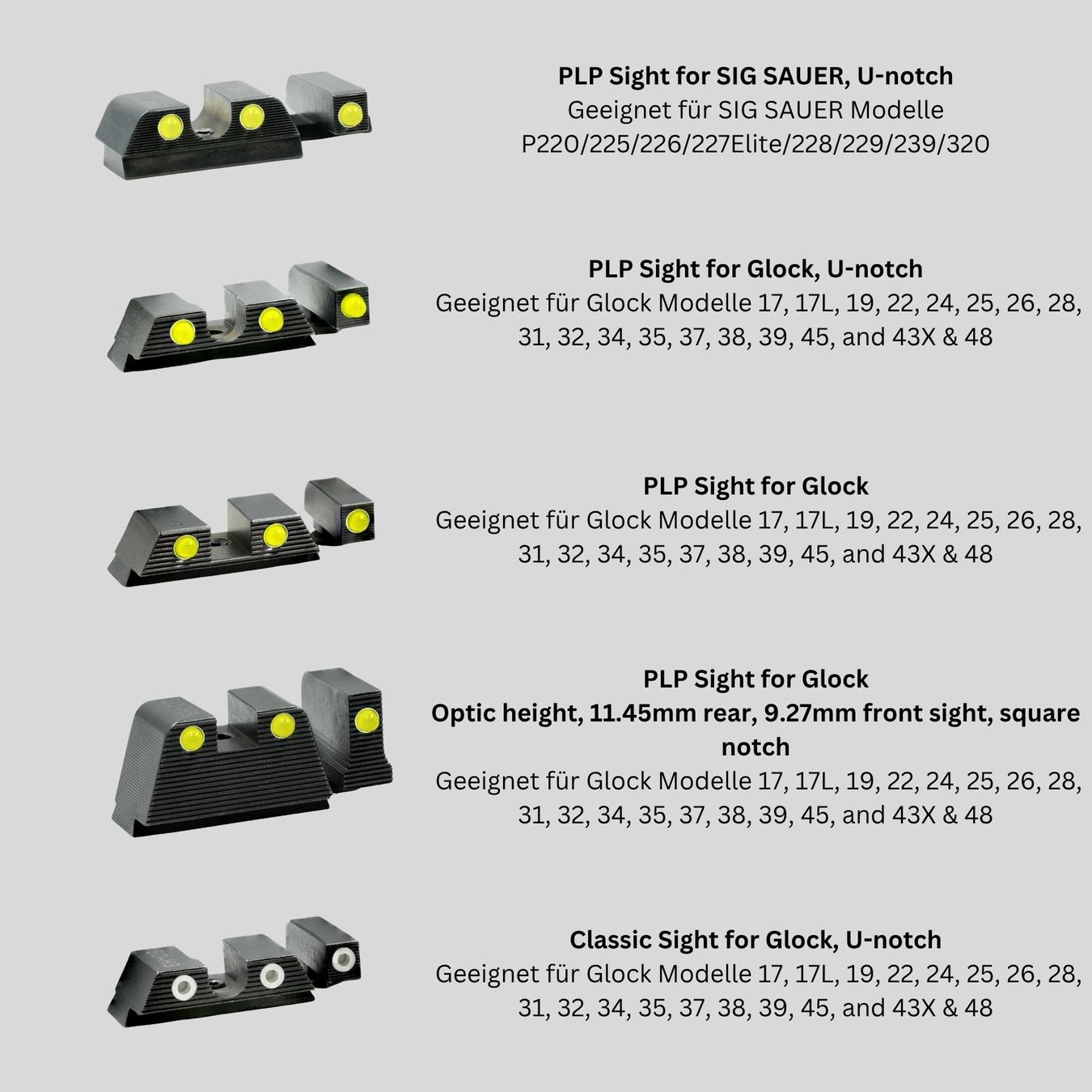 Dischi in vinile: GLOCK PLP Tritium Visier Vanguard Sights – Nuovo e nell'imballaggio originale da Emmen venduto da Pat-LU 3