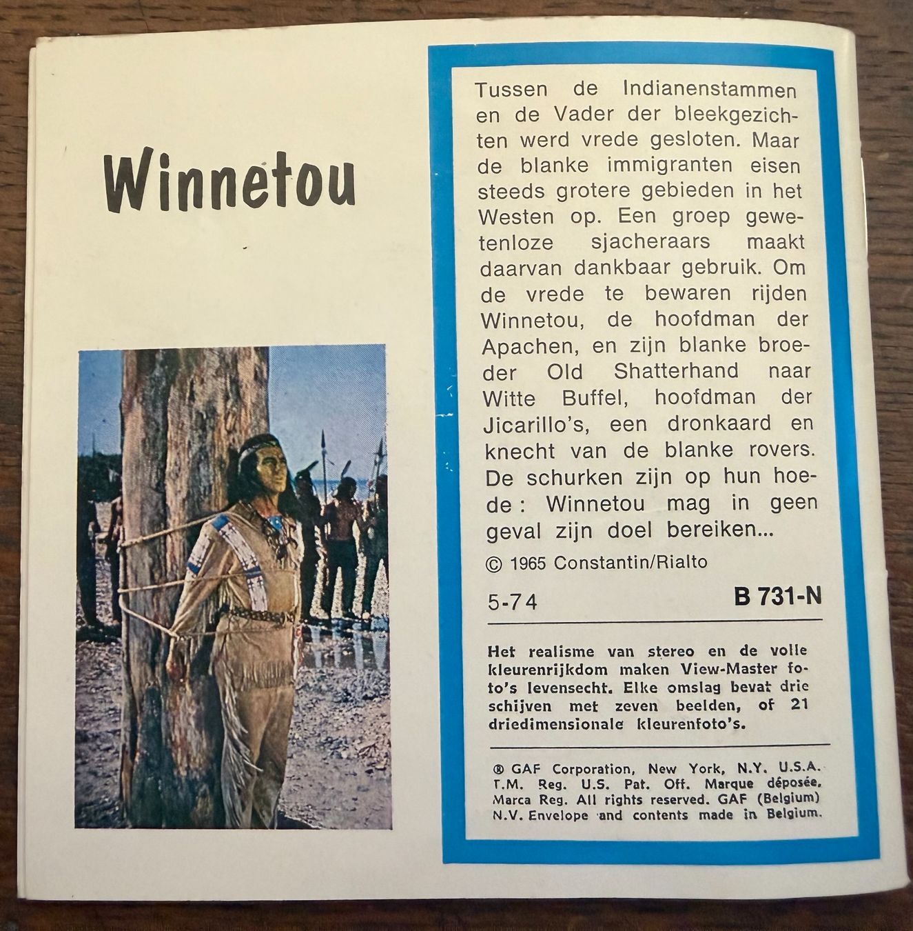View-master Giocattoli: View-Master 3D: Nr. B-731-N WINNETOU Teil 3 – Usato da Tegerfelden venduto da siebenmacky 1