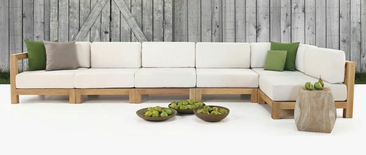 Divani: Sofa Lounge Couch Gartensofa Ecksofa Outdoorsofa Teakholz – Nuovo e nell'imballaggio originale da Daisendorf venduto da Wohn-Kult 2