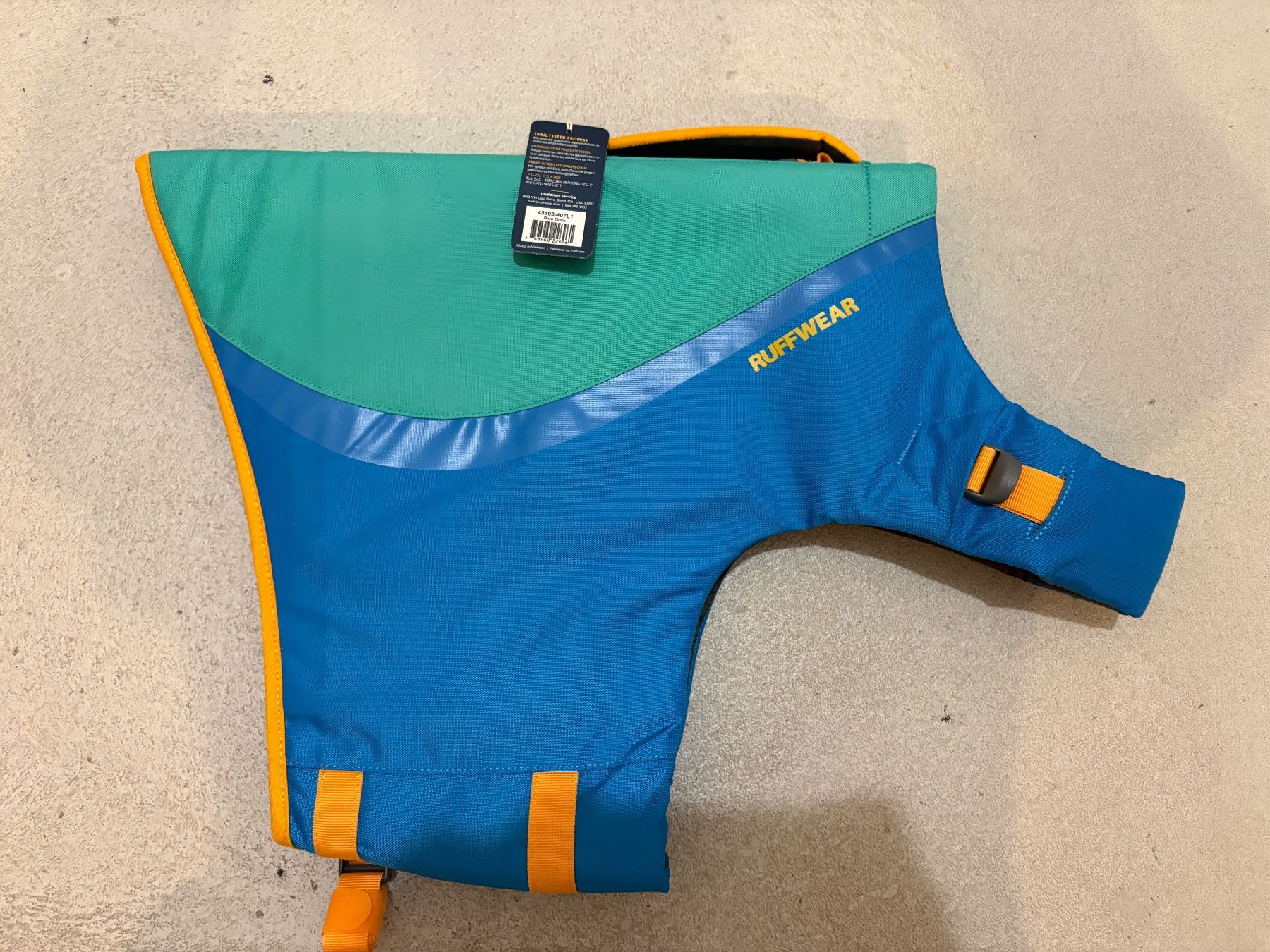 Ruffwear Schwimmwesten: Ruffwear Float Coat in Azure Teal XL – Neu (gemäss Beschreibung) aus Elgg von Jo_Naj 1