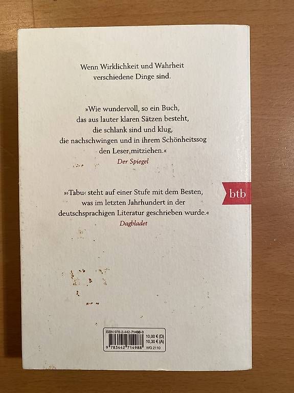 Libri: Tabu – Usato da Wettswil venduto da Gixli13 1