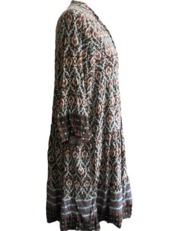 Gr. 44/46 Kleid /Tunika s.Masse  L93cm SCHWARZ ORANGE DROT..