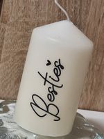 Mitbringsel- Beschriftete Kerze, 11 x Ø 6 cm