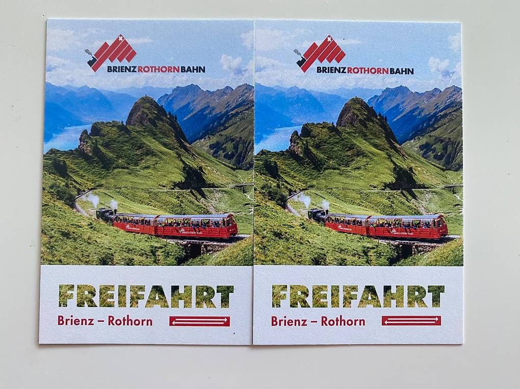 Biglietti: 2 Tickets auf das Brienzer Rothorn – Nuovo e nell'imballaggio originale da Bern venduto da Alexandra9