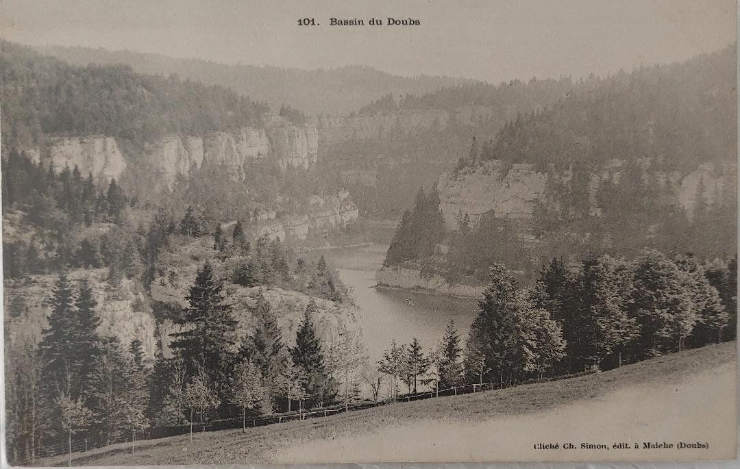 Cartoline postali: LES   BRENETS  -  Bassin du Doubs – Usato da Delémont venduto da Domdom1