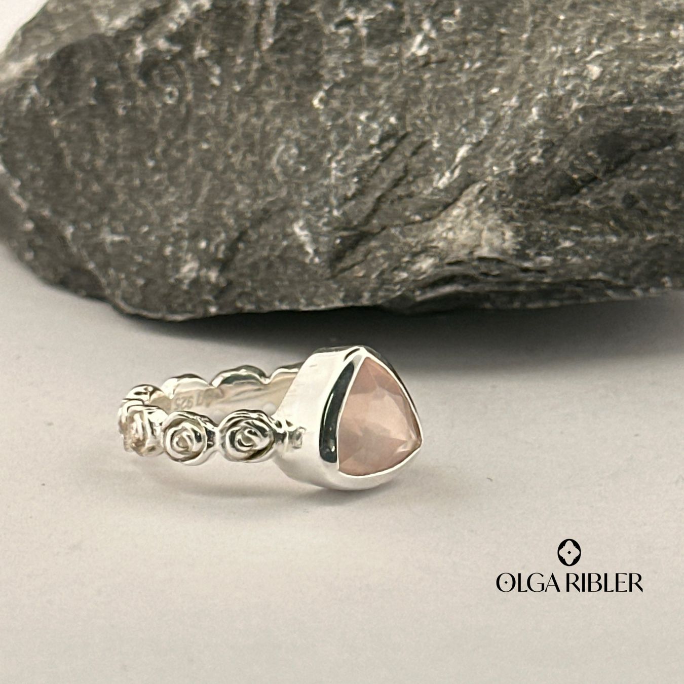 Olga Ribler Anelli: Rosenquarz Ring Silber 925 Ringgrösse 50 – Nuovo (secondo la descrizione) da Luzern venduto da Schmuckoutlet 3