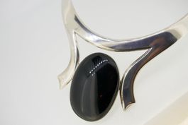 Sterling SILBER Collier mit Onyx 154 gr.