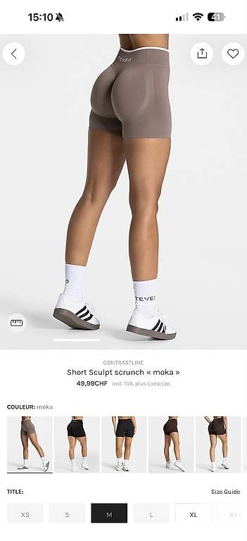 Teveo Leggings: SHORT TEVEO CONTRASTLINE SCULPT SCRUNCH – Usato da Ecublens VD venduto da cha_yty2
