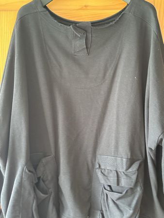 Damen Pullover schwarz mit Taschen weiter Schnitt neuwertig