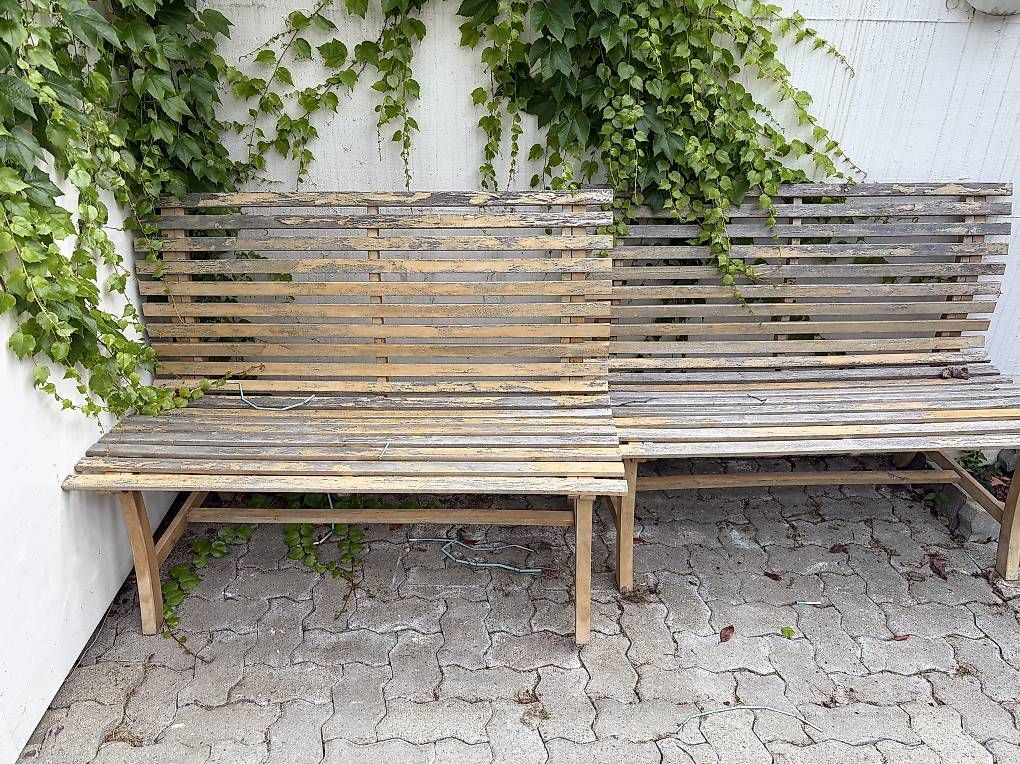 Panchine: 2 Sitzbänke Holz – Usato da Heimberg venduto da Blackwitch
