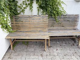 2 Sitzbänke Holz