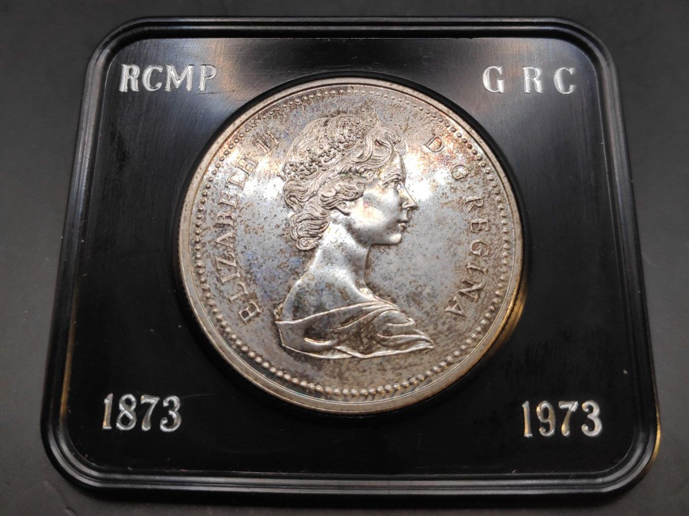 Alle Münzen: 1973 - 1 Dollar - Elisabeth II - "R.C.M.P." - Muster – Gebraucht aus Sirnach von Trekk64 2