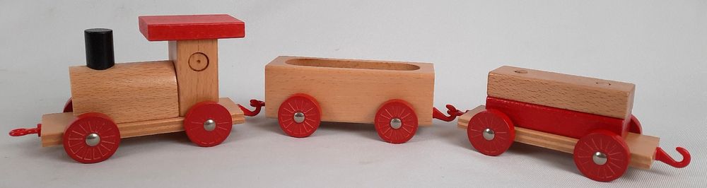 Cho-Cho Holzlokomotive Mit 6 Waggons – Unbehandeltes Sperrholz, 3 Mm, Glatt Geschliffen, Zum Basteln Und Bemalen, In Europa Gefertigt