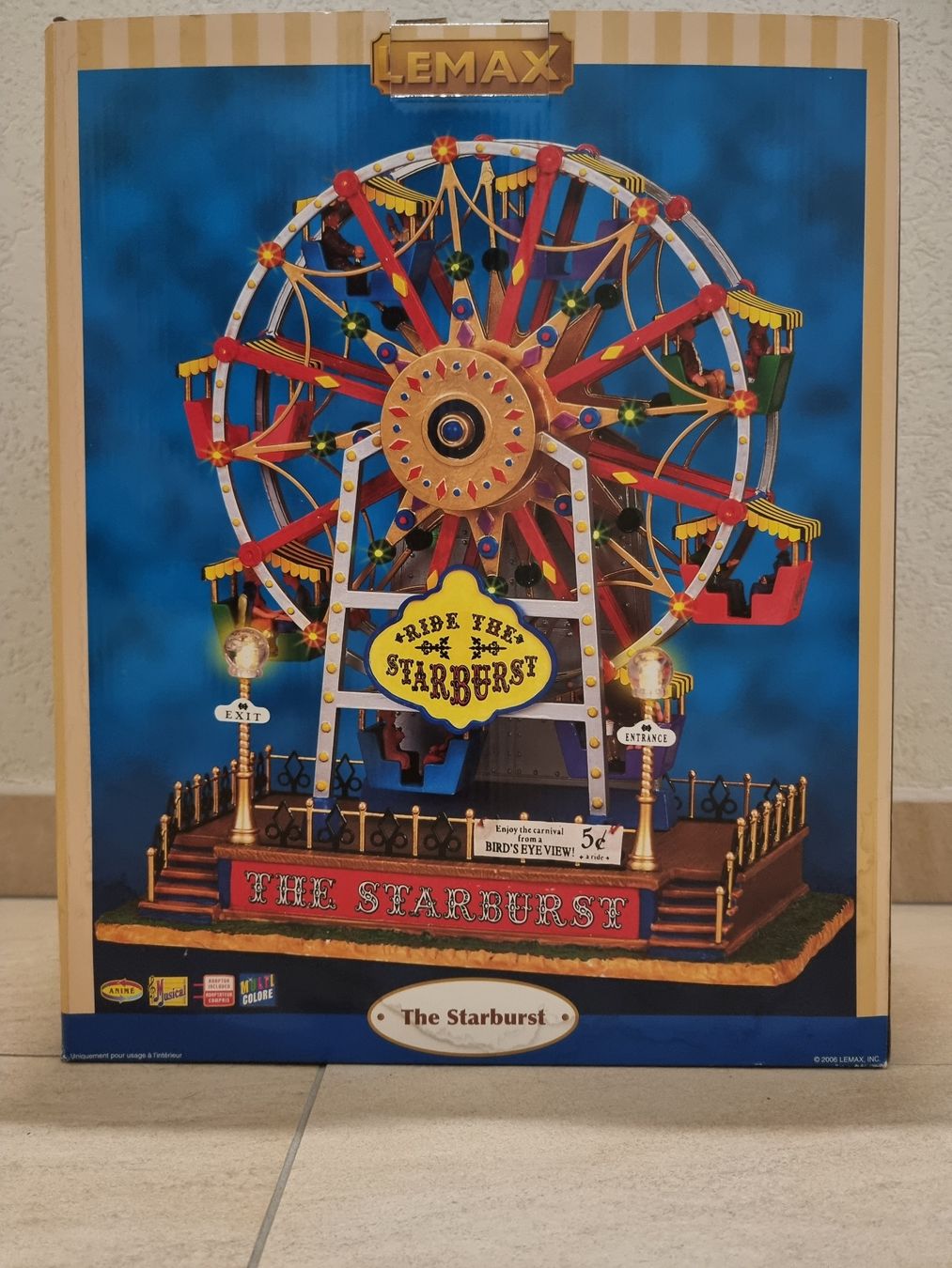 Statuette: Lemax The Starburst Ferris Wheel Christmas – Nuovo e nell'imballaggio originale da St-Gingolph venduto da GoldenKeys