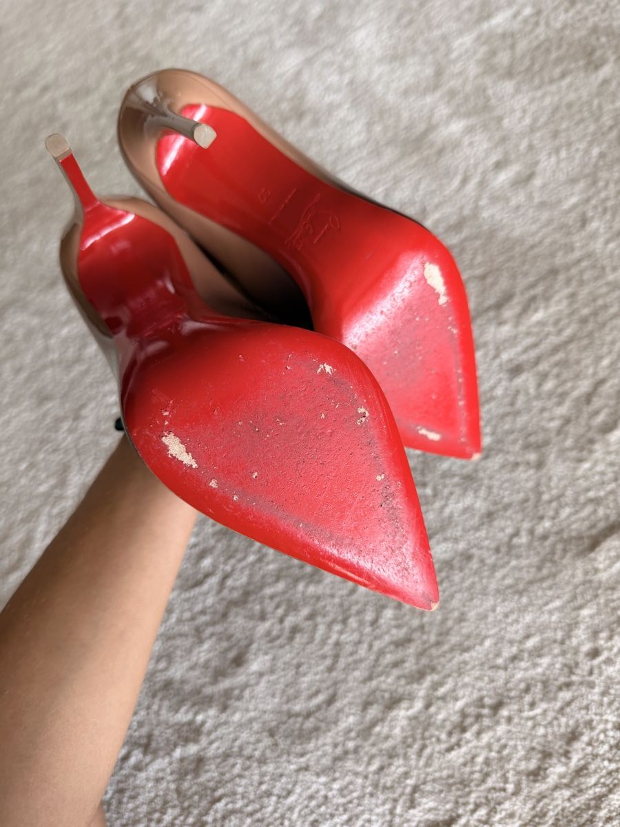 Christian Louboutin Scarpe da donna: Louboutin 37, 10cm beige/ noir – Nuovo (secondo la descrizione) da La Croix (Lutry) venduto da secondhandZara 3