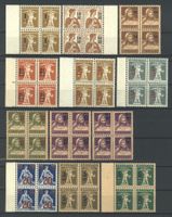 1915-1930, Aufbrauchsausgaben, Viererblöcke, SBK 100.-