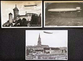 Zeppelin 3 Postkarten 3 CP Graf Zeppelin  Bern Schaffhausen