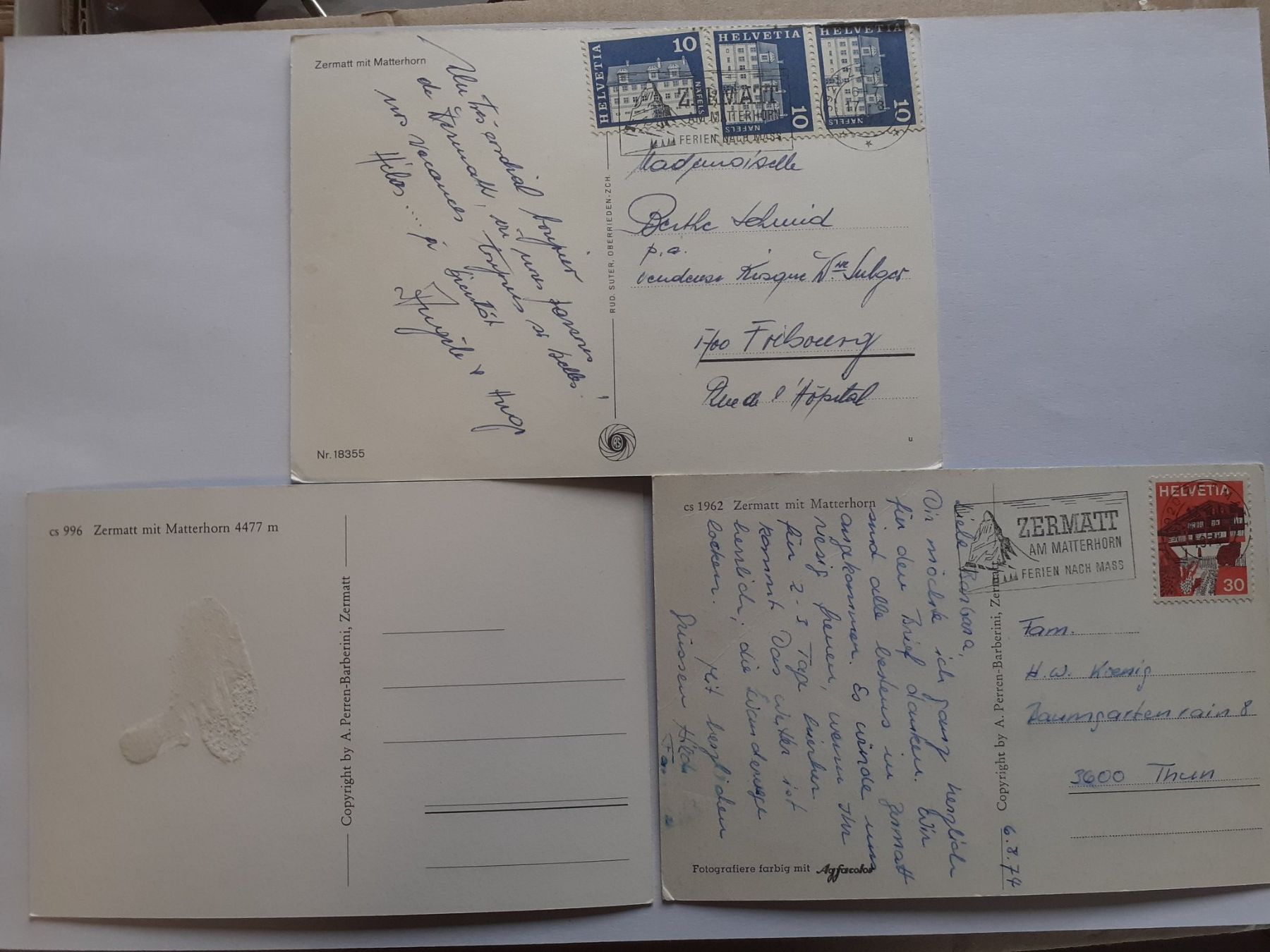 Cartes postales: ZERMATT - 3 AK`s – D'occasion à Winterthur par Ornyx7 1