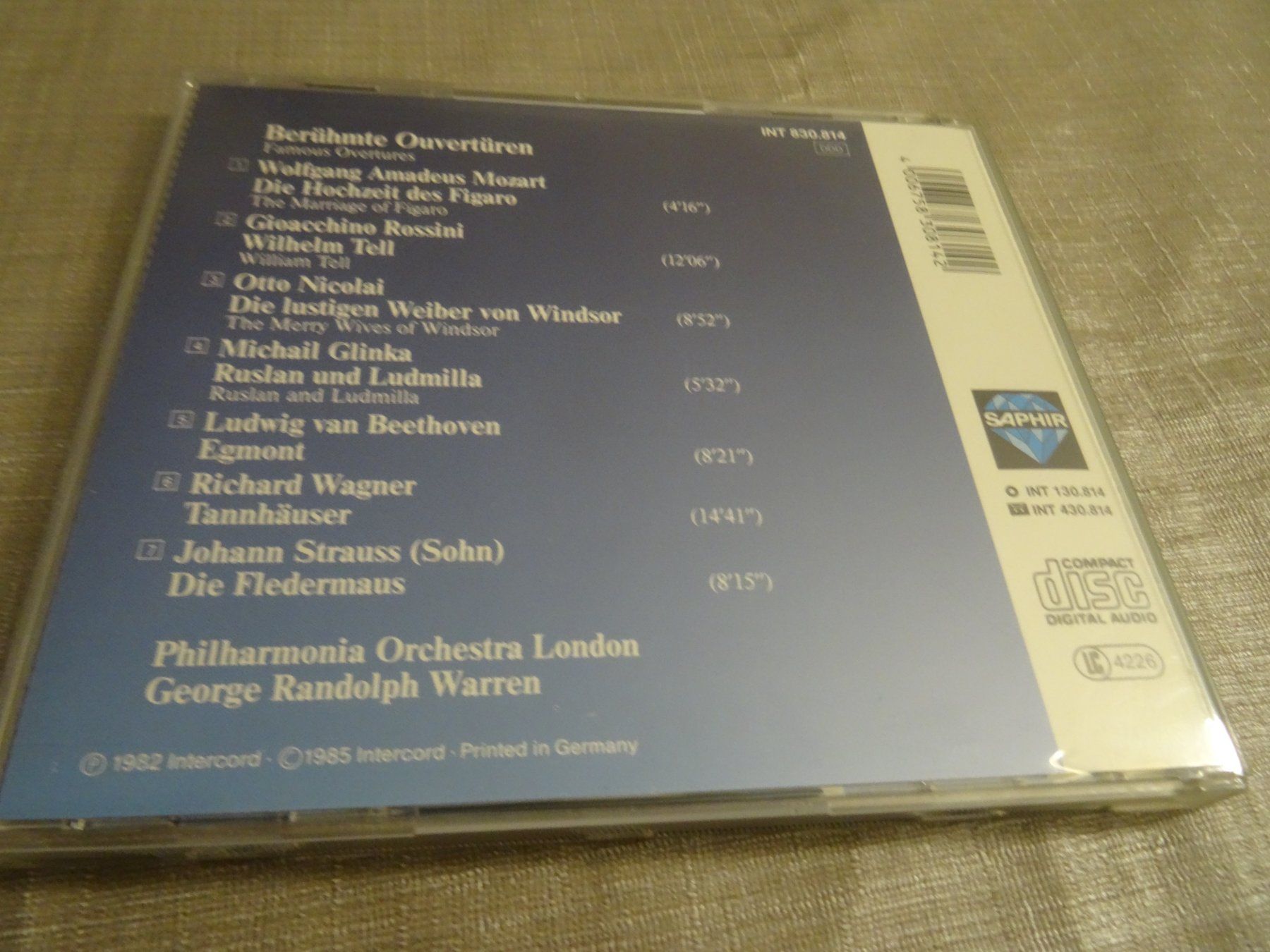 CD: Klassische Musik-CD: Berühmte Ouvertüren – Usato da Olten venduto da Disc-Ausverkauf 1