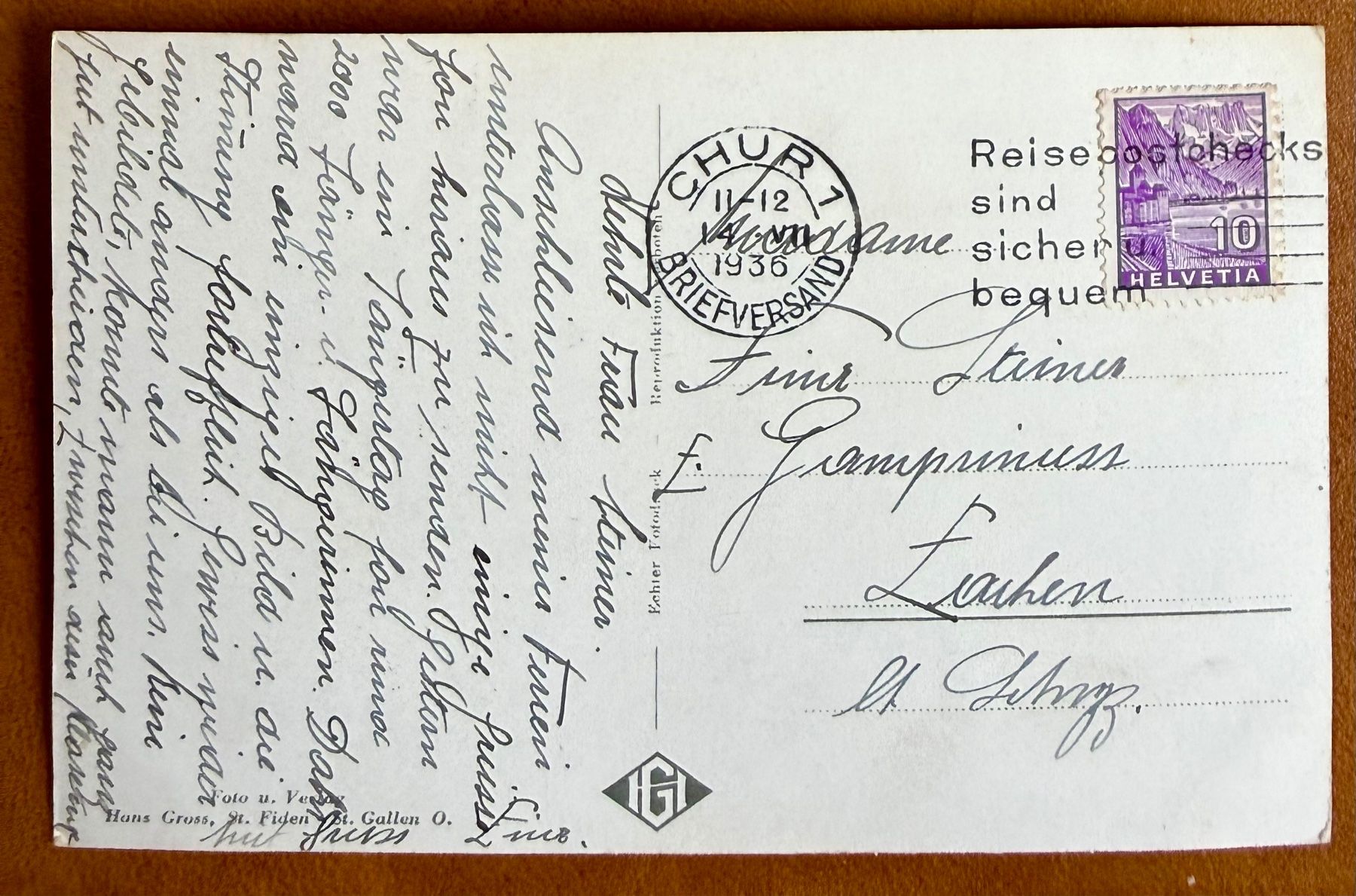 Cartes postales: Chur  1935 – D'occasion à Lutry par Ediego 1