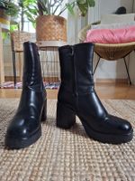 Bottines noires T38 en similicuir 