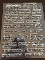 Stempel Set Silikon mit Sprüchen neuwertig