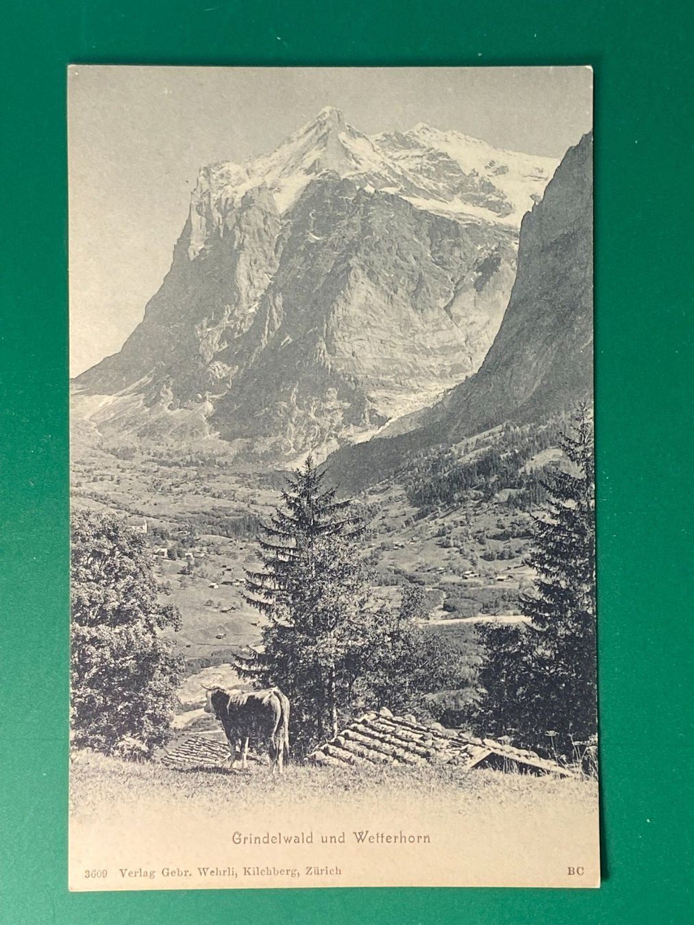 Ansichtskarten: Grindelwald mit Wetterhorn – Gebraucht aus Steg VS von danwer74