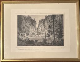 Moulins du Locle – Lithographie ancienne Fesca/Krüsi