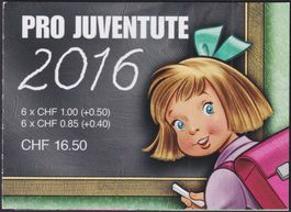 2016: Pro Juventute 65 (Markenheft): postfrisch ** Kat: 45.-