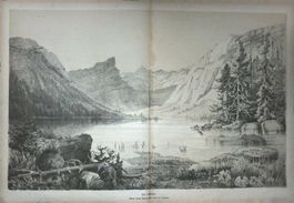 Seealpsee grosse Tonlithographie von Lorenz sehr selten