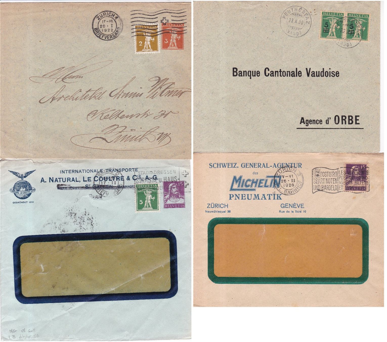 Alle Briefmarken: 40 Stk. Alte CH Briefe, Böglis, Belege – Gebraucht aus Münchwilen AG von Nesar 1