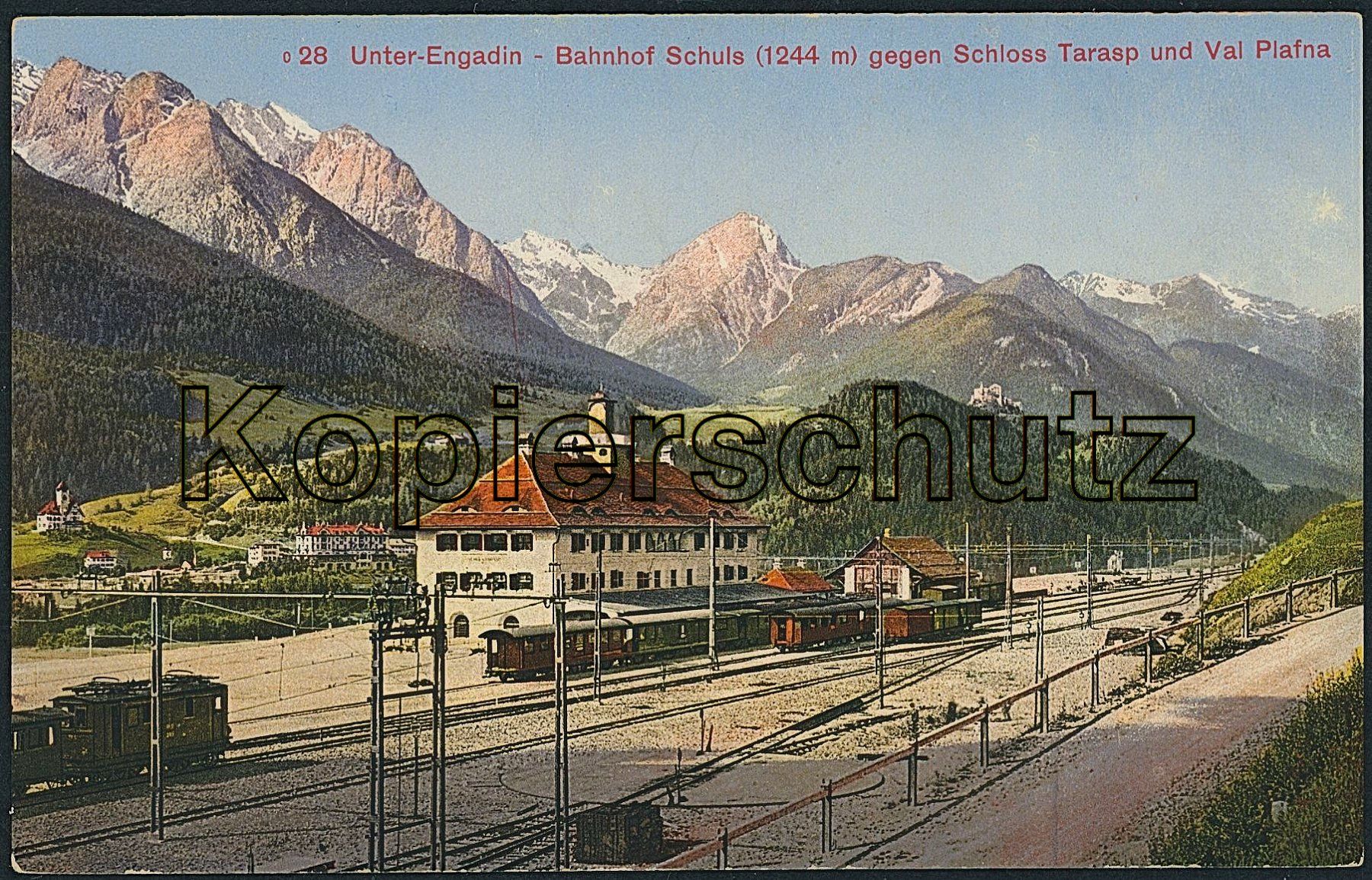 Ansichtskarten: GR Schuls - Bahnhof - Rhätische Bahn RhB – Neu (gemäss Beschreibung) aus Schindellegi von dolpitz