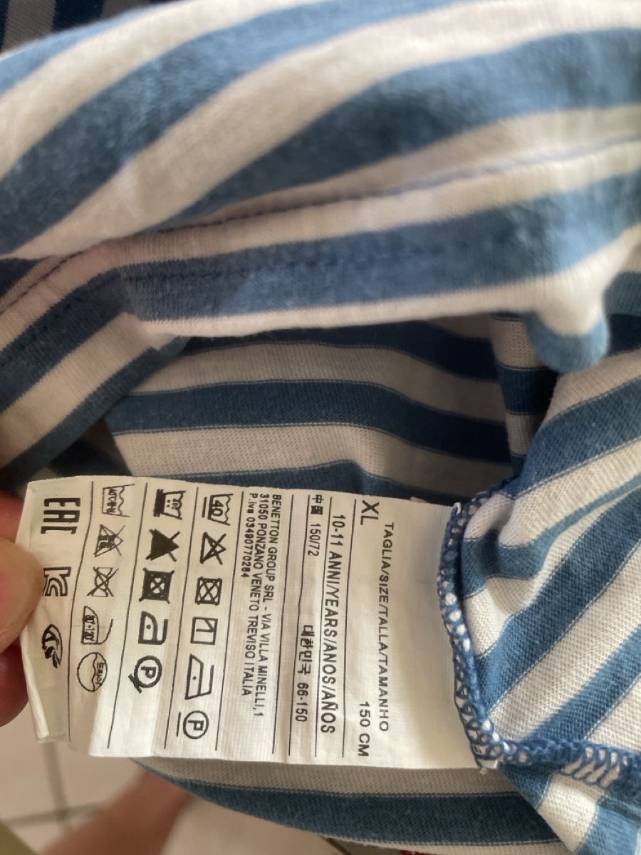 Benetton Camicie, T-shirt & Polo: 3 T-Shirts Benetton, gestreift, Gr.150cm – Usato da Obergerlafingen venduto da cabo4 5