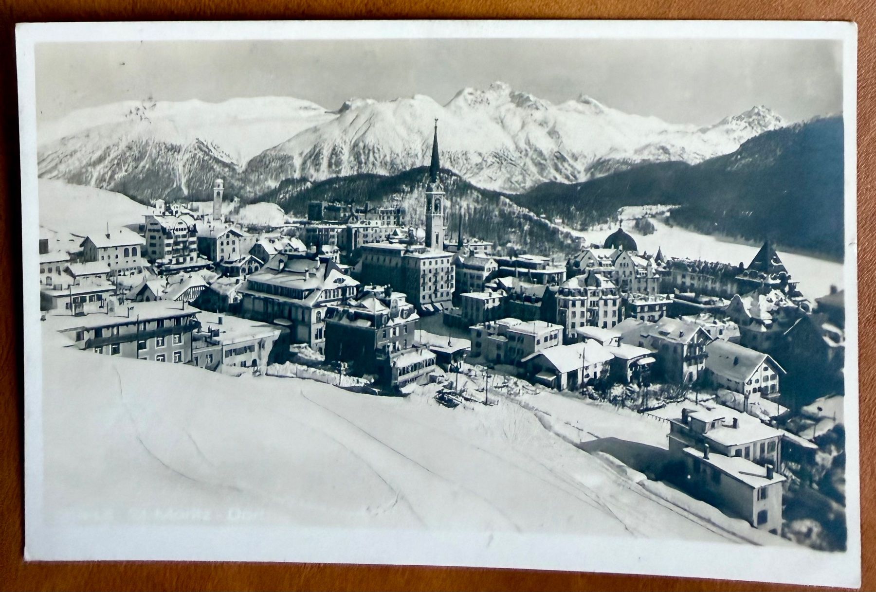 Ansichtskarten: St. Moritz - Panorama 1925 – Gebraucht aus Lutry von Ediego