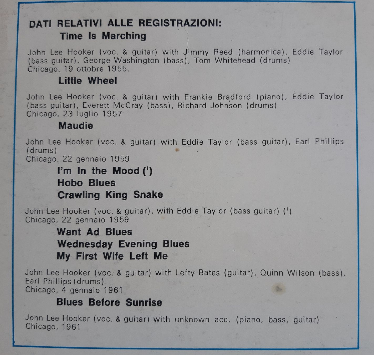 Dischi in vinile: JOHN LEE HOOKER: Rhythm 'n' blues – Usato da Frick venduto da kyb_yq8h 4