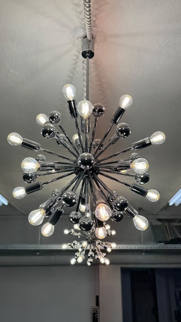 Lampadari & plafoniere: Sputnik Kronleuchter Metall Chrom 20 Lichter 2stk. – Usato da Zürich venduto da zue_vp67 3